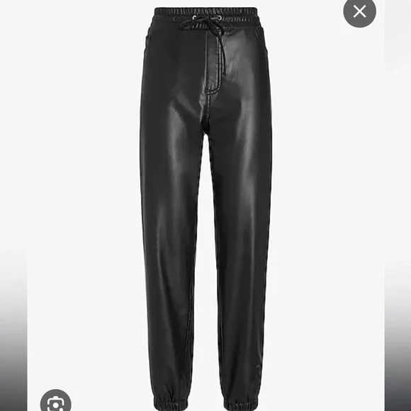 Express leather joggers hotsell